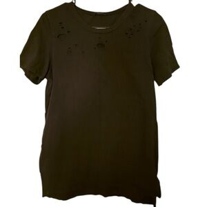 🌹Zutter Distressed Black T-Shirt